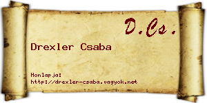 Drexler Csaba névjegykártya