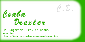 csaba drexler business card